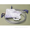 T-port medical Plastic adult urine collection bag 2000cc urine bag with hanger